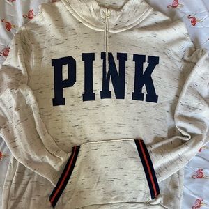 VS pink long sleeve half zipped shirt